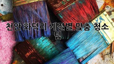 천안 화덕리 계절별 맞춤 청소 팁